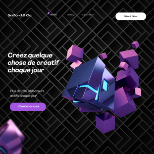 Black Metal Simple Landing Page For Web Desktop Mockup