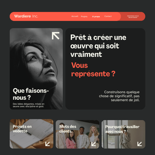 Black Red Minimalist Agency Company Profile Desktop Prototype