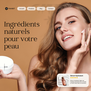 Brown Minimalist Beauty Skincare Homepage Desktop Prototype